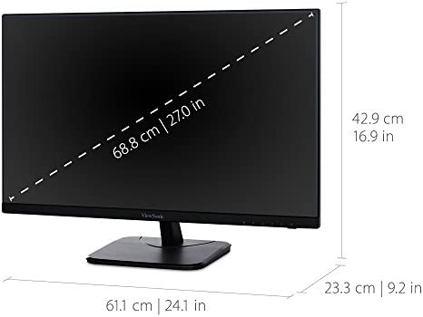 ViewSonic VA2756-MHD 27 Inch IPS 1080p Monitor with Ultra-Thin Bezels, HDMI, DisplayPort and VGA Inputs for Home and Office 3