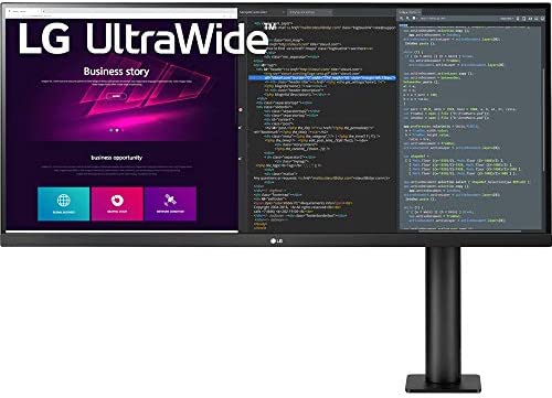 LG 34WN780-B 34" 21:9 UltraWide QHD 3440x1440 Ergo IPS HDR Monitor Bundle with 2X Deco Gear 6FT 4K HDMI 2.0 Cable, Screen Cleaner and 6-Outlet Surge Adapter with Night Light 3
