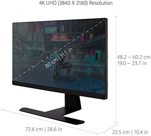 ViewSonic ELITE XG320U 32 Inch 4K UHD 1ms 150Hz Gaming Monitor with FreeSync Premium Pro, HDR 600, HDMI, DisplayPort, USB, and Advanced Ergonomics for Esports 6