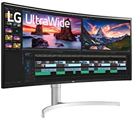 LG 38BN95C-W 38 Inch UltraWide QHD+ IPS Curved Monitor with Thunderbolt™ 3 Connectivity, White/Silver 4