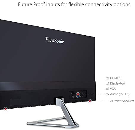 ViewSonic VX2776-SMHD 27in IPS 1080p Frameless LED Monitor HDMI, DisplayPort (Renewed) 4