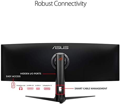 Asus ROG Strix XG49VQ 49” Curved Gaming FreeSync Monitor 144Hz Dual Full HD HDR Eye Care with DP HDMI Black 5