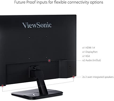 ViewSonic VA2256-MHD 22 Inch IPS 1080p Monitor with Ultra-Thin Bezels, HDMI, DisplayPort and VGA Inputs for Home and Office 4
