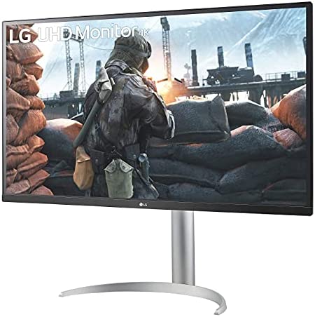 LG 32UP550-W 32 Inch UHD (3840 x 2160) VA Display with AMD FreeSync, DCI-P3 90% Color Gamut with HDR 10 Compatibility and USB Type-C Connectivity – Silver/White (Renewed) 2