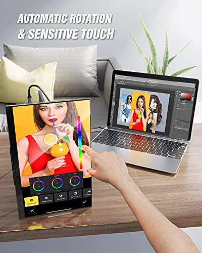 Portable Monitor 4K Touchscreen, InnoView 15.6 Inch Adobe 100% RGB Ultra HD 3840x2160 USB C HDMI External Second Monitor for Laptop, MacBook, PS5, PS4, Xbox, Switch, Built-in Speaker with Kickstand 5