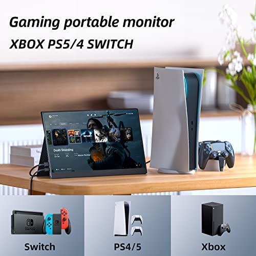 Portable Monitor - Kksmart 17.3 inch 100% sRGB IPS Portable Monitor for Laptop,Dual HDMI USB Type-C Monitor,PS4/Switch/PC/Mac/Compatible,1920 x 1080p,Built-in Speaker 4