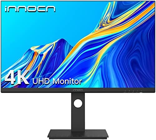 INNOCN 27" Computer Monitor 4K UHD 3840 x 2160 16:9 LCD IPS Display, 100% sRGB DP USB C HDMI PC Monitor HDR400 FreeSync, 1.07B+ Colors, Gravity Sensor, Calibrated Colors Accuracy ∆E＜2, VESA - 27C1U 9