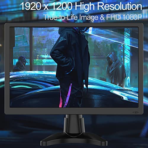 Feihe 15 Inch Full HD Monitor 1920x1200 LED Computer Monitor with HDMI VGA Build-in Speakers, 60Hz Refresh Rate, 5ms Response Time, VESA Mounting 2