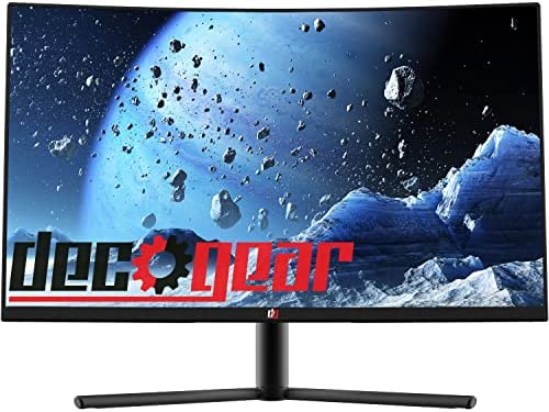 Deco Gear 27-Inch 2560x1440 HDR 400 Color Accurate Curved Gaming Monitor, VA Panel, 16:9 Aspect Ratio, 3000:1 Contrast Ratio, 99% sRGB, 85% NTSC, 90% DCI-P3, 83% Adobe RGB, 144Hz Refresh Rate 1