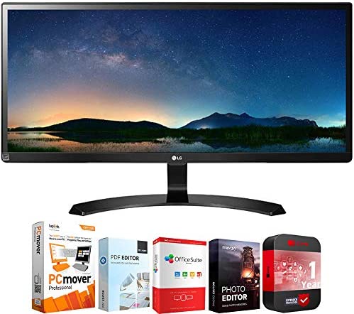 LG 29UM59A-P 29-Inch IPS WFHD 2560 x 1080 Ultrawide Monitor (2017) Bundle with Elite Suite 18 Standard Editing Software Bundle and 1 Year Extended Warranty 1