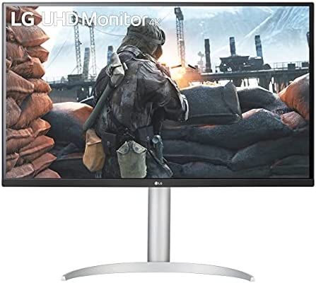 LG 32UP550-W 32 Inch UHD (3840 x 2160) VA Display with AMD FreeSync, DCI-P3 90% Color Gamut with HDR 10 Compatibility and USB Type-C Connectivity – Silver/White (Renewed) 1