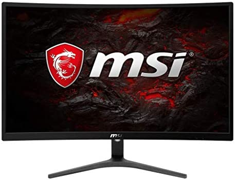 MSI Full HD FreeSync Gaming Monitor 24" Curved Non-Glare 1ms LED Wide Screen 1920 X 1080 75Hz Refresh Rate (Optix G241VC) 1