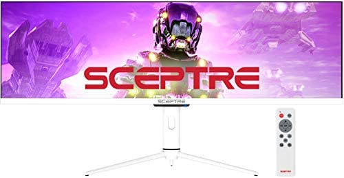 Sceptre IPS 43.8 inch UltraWide 32:9 LED Monitor 3840x1080 up to 120Hz DisplayPort HDMI USB Type-C HDR600 AMD FreeSync Premium Build-in Speakers and Remote, Nebula White (E448B-FSN168) 1