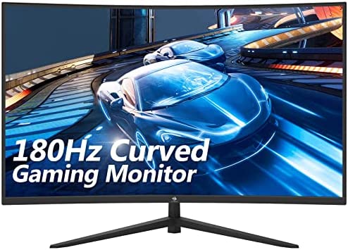 Z-Edge 32-inch Curved Gaming Monitor 16:9 1920x1080 180Hz 1ms Frameless LED Gaming Monitor, AMD Freesync Premium Display Port HDMI Build-in Speakers 1