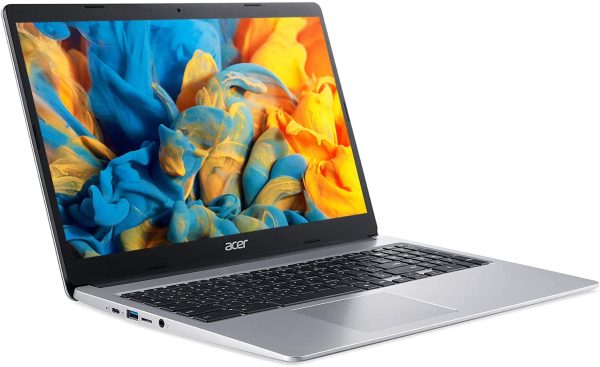 Acer 2022 15inch HD IPS Chromebook, Intel Dual-Core Celeron Processor Up to 2.55GHz, 4GB RAM, 32GB Storage, Super-Fast WiFi Up to 1300 Mbps, Chrome OS-(Renewed) (Dale Silver) 2