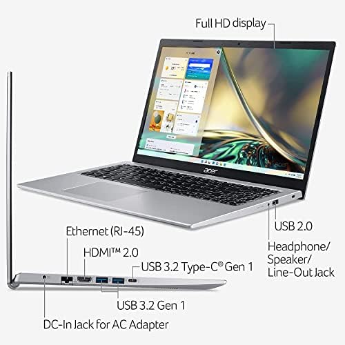 acer 2023 Newest Aspire 5 Slim 15.6" FHD Laptop, 11th Gen Intel Core i3-1115G4(Up to 4.1GHz,Beat i5-7200U), 8GB DDR4 RAM, 128GB SSD, WiFi 6, USB-C, Webcam, HDMI, Windows 11S+JVQ MP 6